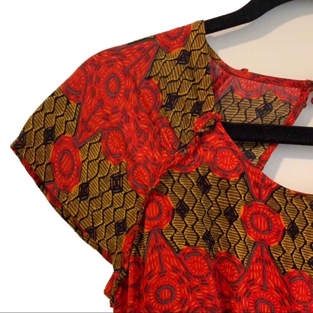 Free People printed dress with open back sz. Xs